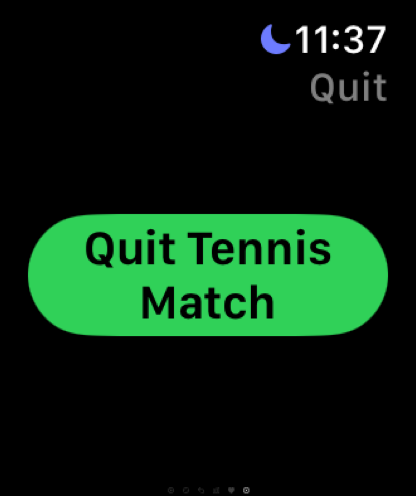 Quit match on Apple Watch