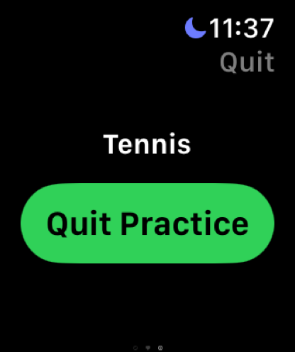 Quit practice on Apple Watch
